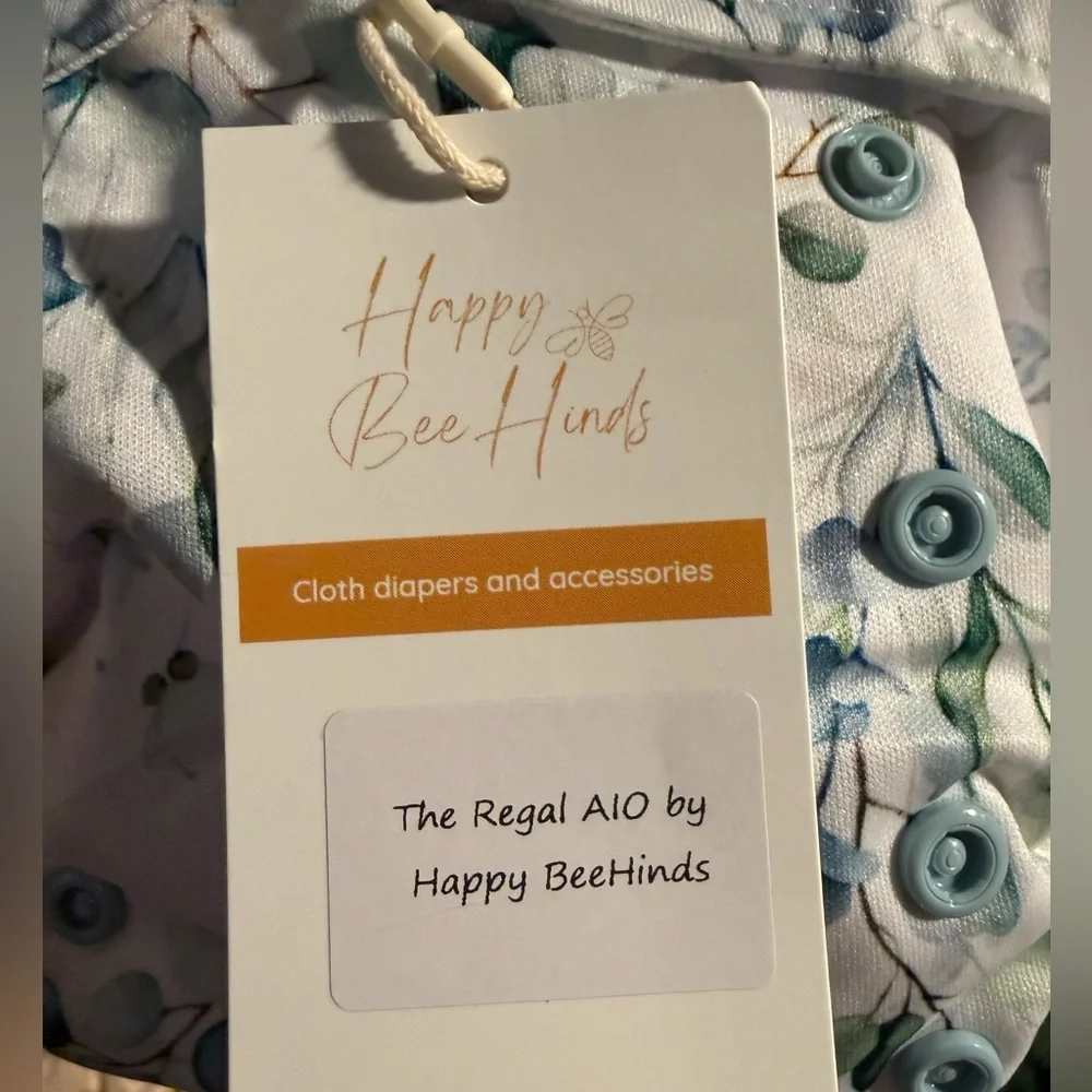 Brand New (with tags) HappyBeeHind 100% Cotton AIO Cloth Diaper Set - Picture 10 of 10
